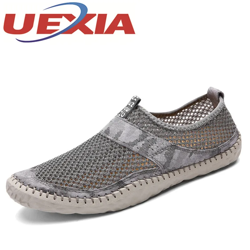 Summer Fashion Breathable Mesh Sneakers Men Outdoor Casual Flat Shoes ...