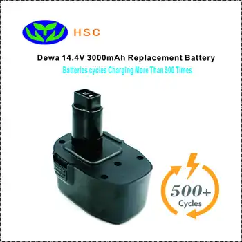 

3.0Ah rechargeable battery pack DE14.4A NiMh battery 14.4V Replacement for Dewalt DC9091 DE9038 DE9092 DW9094 battery pack 14.4V