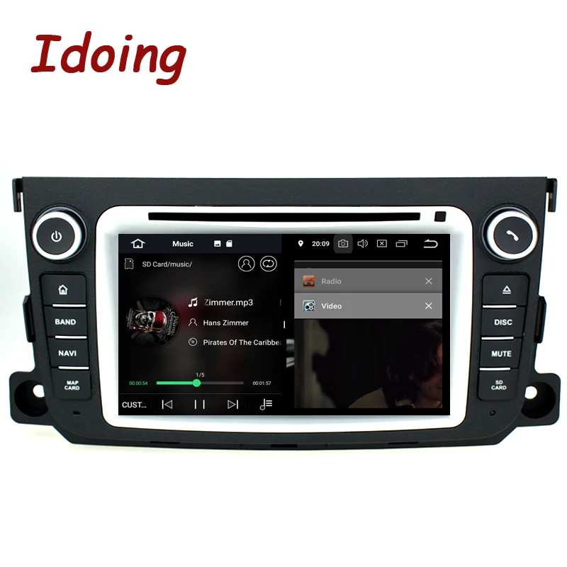 Top Idoing 7"Octa Core 2Din Andriod9.0 Car Radio GPS DVD Multimedia Player 4G+32G For Mercedes-Benz Smart IPS Screen Navigation WIFI 2