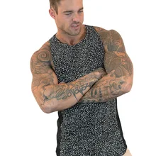 Мужской фитнес для мышц точка 3D цифровая печать тренировочный топ дышащий жилет для бега Для Бега Спортзала Кроссфит Спортивная футболка