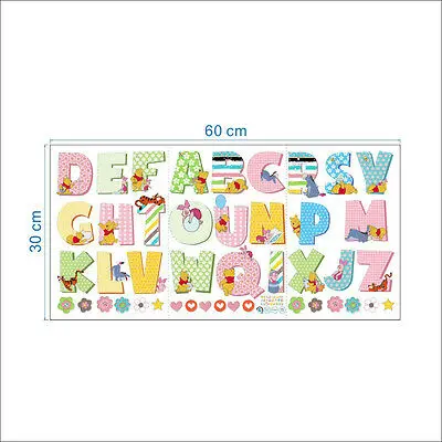 

Cartoon 26 Alphabet A-Z Letters Kids Room Decor Home Decoration Wall Sticker DIY
