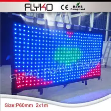 Изменение цвета Светодиодная занавеска стеновой видеопанели фон rgb светодиодная завеса для зрелищных мероприятий