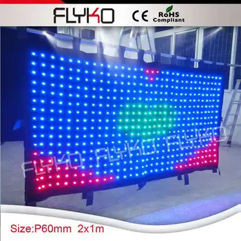 

Free Shipping color change led light led video wall curtain backdrop rgb led vision curtain