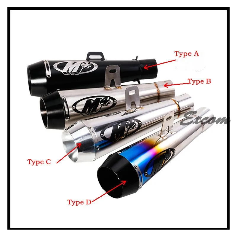 

Universal ID 51mm M4 echappement moto exhaust muffler R1 Z800 Z750 R6 BN300 BJ600 BN600 cb1300 ponteiras de escape