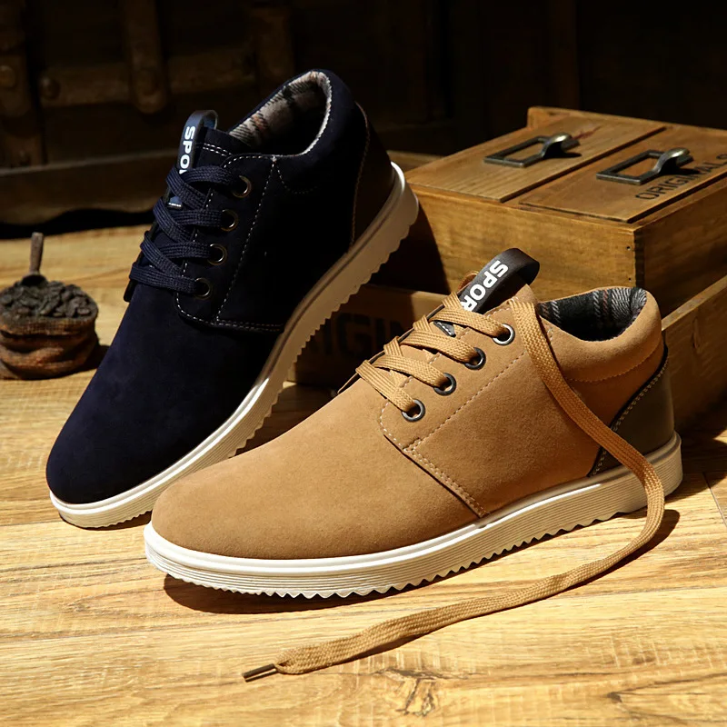 

Men Shoes Spring Autumn Casual Synthetic Leather Flat Shoes Lace-up Low Top Blue Male Sneakers Tenis Masculino Shoes
