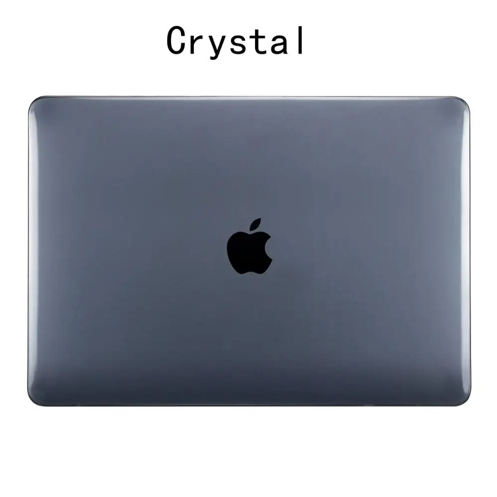 PFHEU, Кристальные просвечивающие для ноутбука чехол для Apple MacBook Pro retina Air 11 12 13 15 для mac book Air 13 New Pro 13 15 дюймов shell - Цвет: Black Crystal