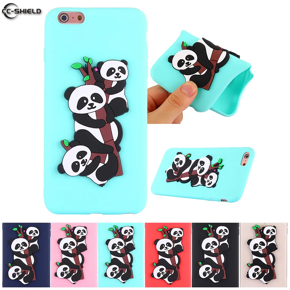 Чехол для Apple iPhone 6 plus 5 дюймов Coque Милая панда Мягкий силиконовый чехол S 6splus