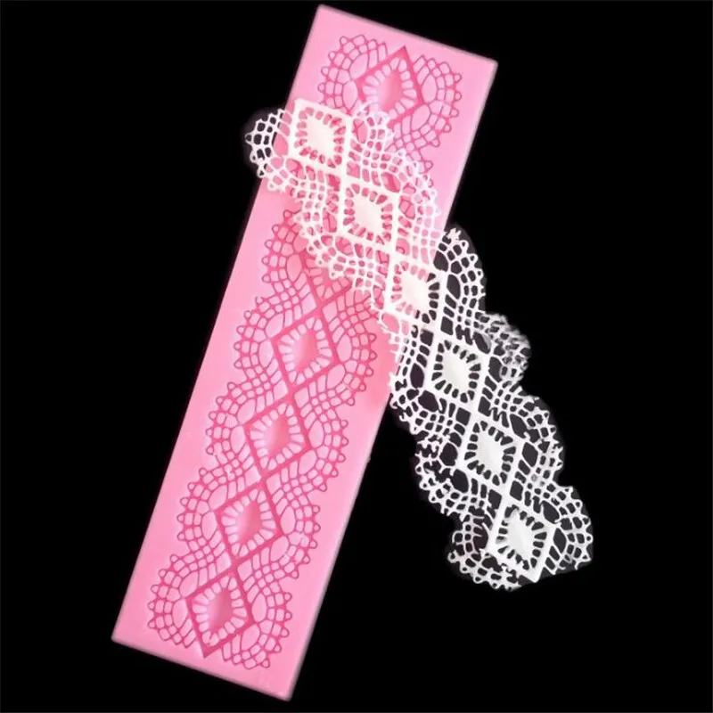 

Delfenfen 1PC DIY Hollow Lace Silicone Fondant Mold Baking Forms Soap Mold Sugarcraft Cake Decoration Tools chocolate mould