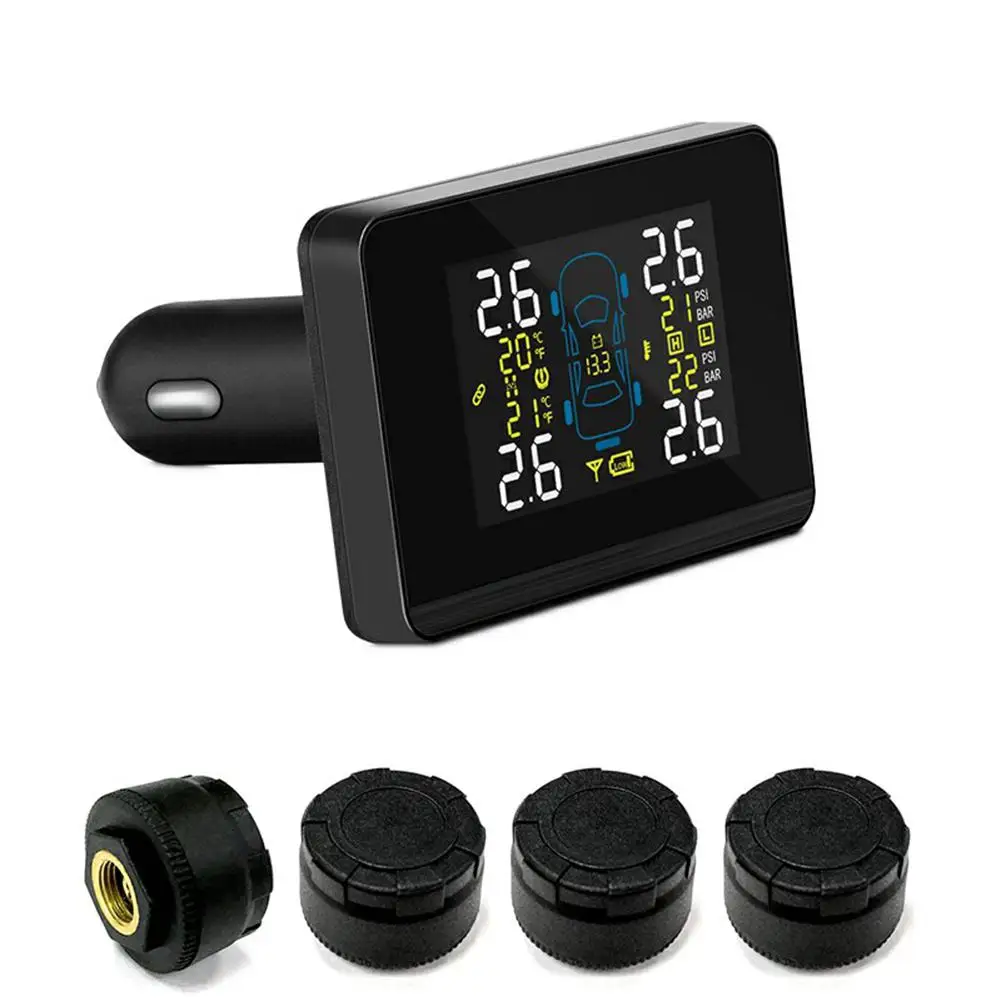 

CAREUD Universal Car TPMS Car Wireless Tire Pressure Monitoring System With 4 Wheel Tires External Sensor Tyre Pressure Sensor