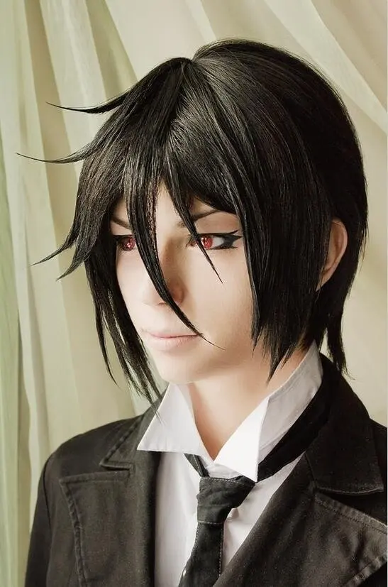 Женский Парик Из Аниме Kuroshitsuji Black Butler Себастиан микаелис короткий черный