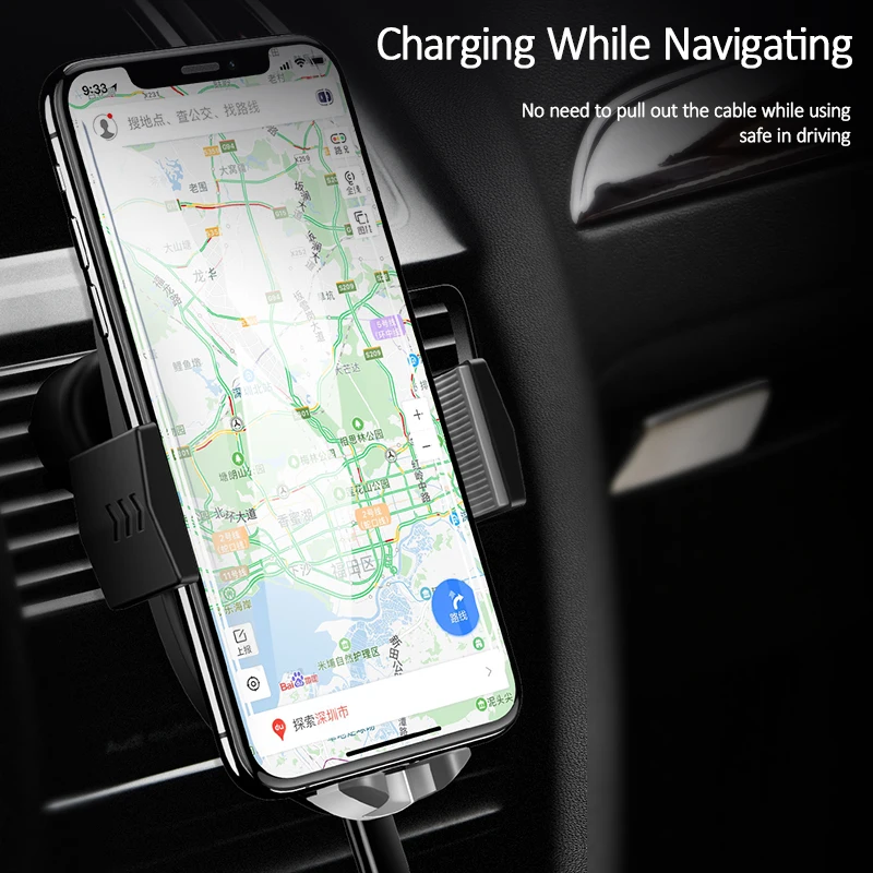 360 Вращение автоматическое Qi Беспроводное зарядное устройство USAMS Air Vent