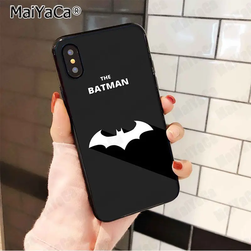 MaiYaCa Лидер продаж крутой marvel Бэтмен Логотип Мода Роскошный чехол для телефона для iphone 11 pro X 66S 7 7plus 8 8Plus 5S XS XR XS MAX