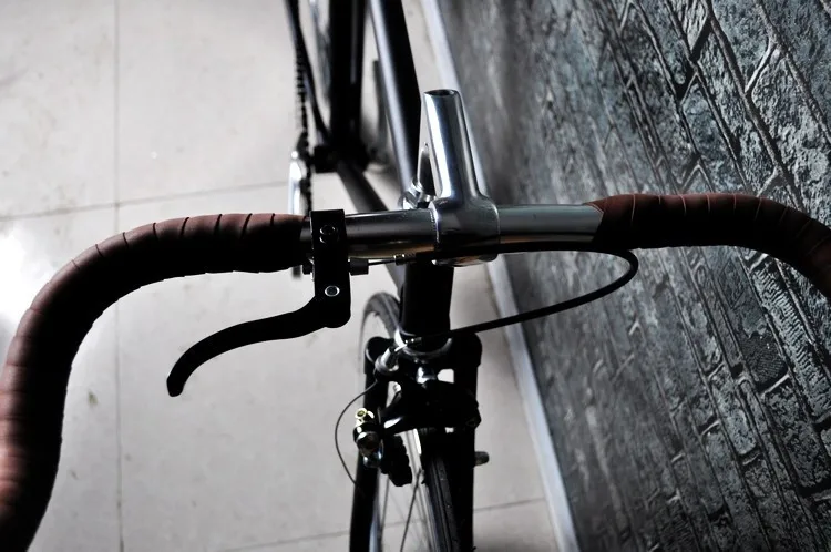 Discount Road Bicycle newest Design Fixed Gear BikeDiy Complete Road Bike, Retro black  frame plating frameType 700C bike  52cm frame 2