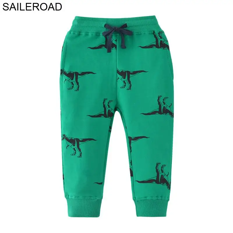 7033 same picture SAILEROAD/штаны-шаровары с динозавром для маленьких мальчиков и девочек 7 лет; детские свободные штаны на завязках; одежда для малышей - Цвет: 7033 same picture