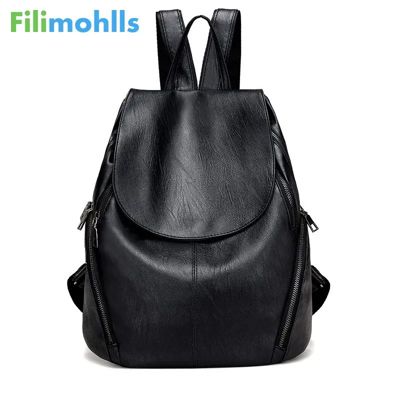 

2019 Hot Sale Fashion Causal School Bags Beaded Shoulder Bag PU Leather Backpacks Female High Quality Women Backpacks S1660