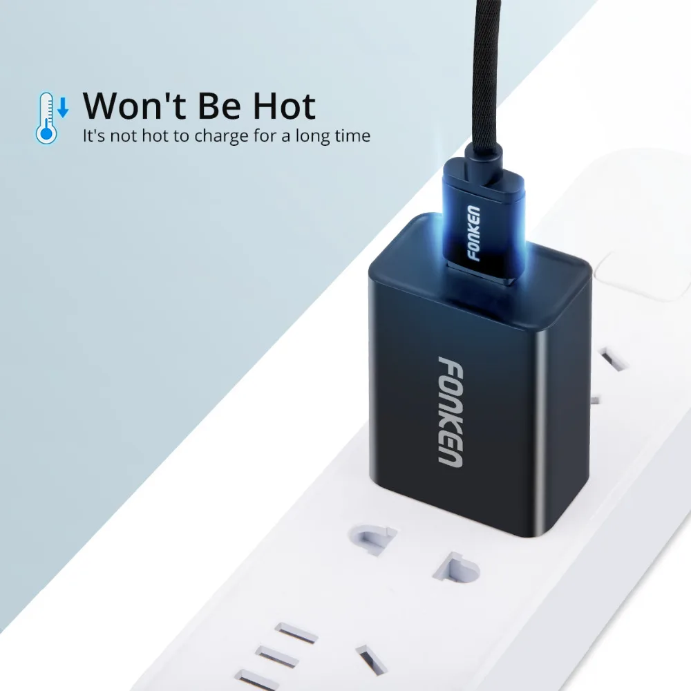 FONKEN 2 в 1 USB кабель Micro usb type C кабель для быстрой зарядки телефона Mini USB C Зарядка 2 адаптера 1 м кабели для мобильных телефонов