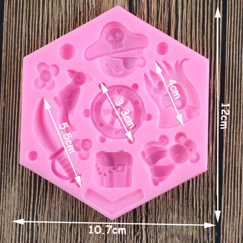 Мультфильм пиратский король силиконовая помадка мыло 3D форма для торта, капкейков желе конфеты шоколадное украшение формы для выпечки