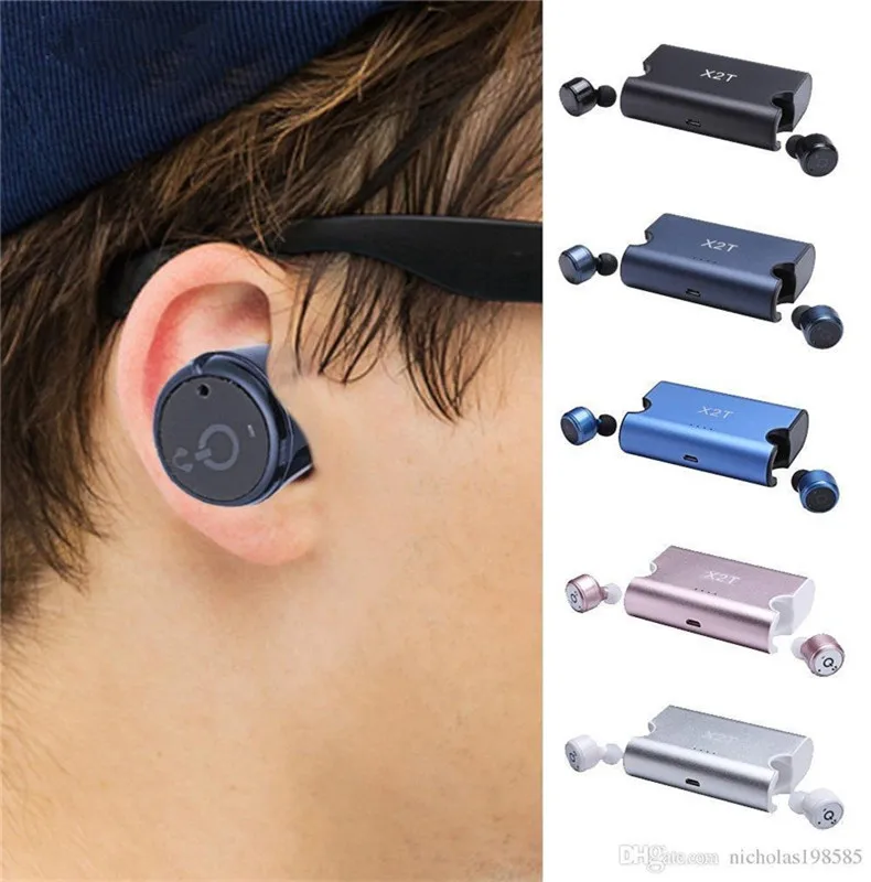 Мини X2T беспроводные Bluetooth наушники с шумоподавлением V4.2 для iPod беспроводные наушники стерео объемный звук гарнитура наушники