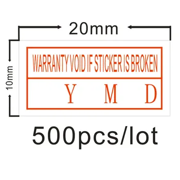 

500pcs/lot warranty stickers ( WARRANTY VOID IF STICKER IS BROKEN )Tear up the void sticker, electric type sound label printing