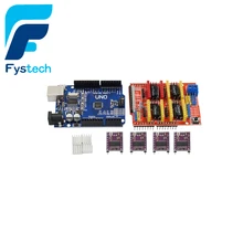 Free shipping! New cnc shield v3 engraving machine / 3D Printer / + 4pcs DRV8825 driver expansion board for arduino