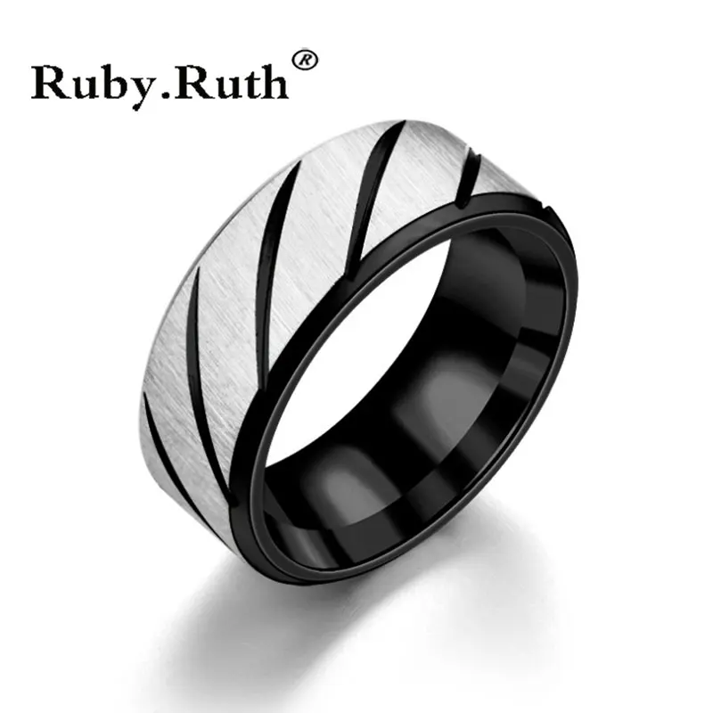 

Quality 3 Colors Black Gold Silver Stainless Steel Male Ring Jewelry Accessories Dropshipping