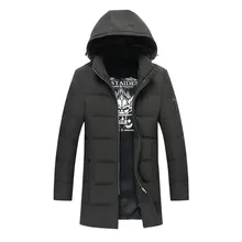 Большие размеры m-7xl, новинка, осенне-зимние мужские парки со съемным капюшоном, толстые теплые пальто, верхняя одежда