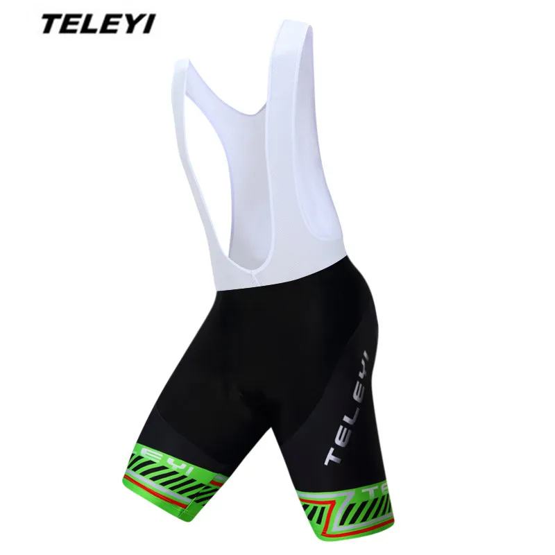 TELEYI Green Cycling Bib Shorts Black bike bicycle padded shorts sleeve Sportswear MTB Clothing men Ropa Ciclismo maillot cycling shorts,cycling bib shorts