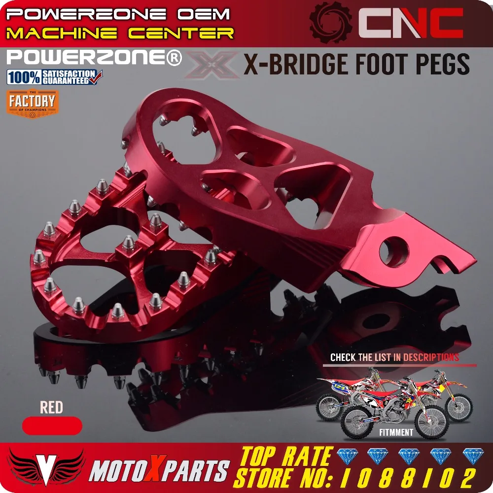 Широкие подножки для велосипеда заготовки MX педали X Bridge CR125 /250 CRF450X CRF230F CRF250R L M