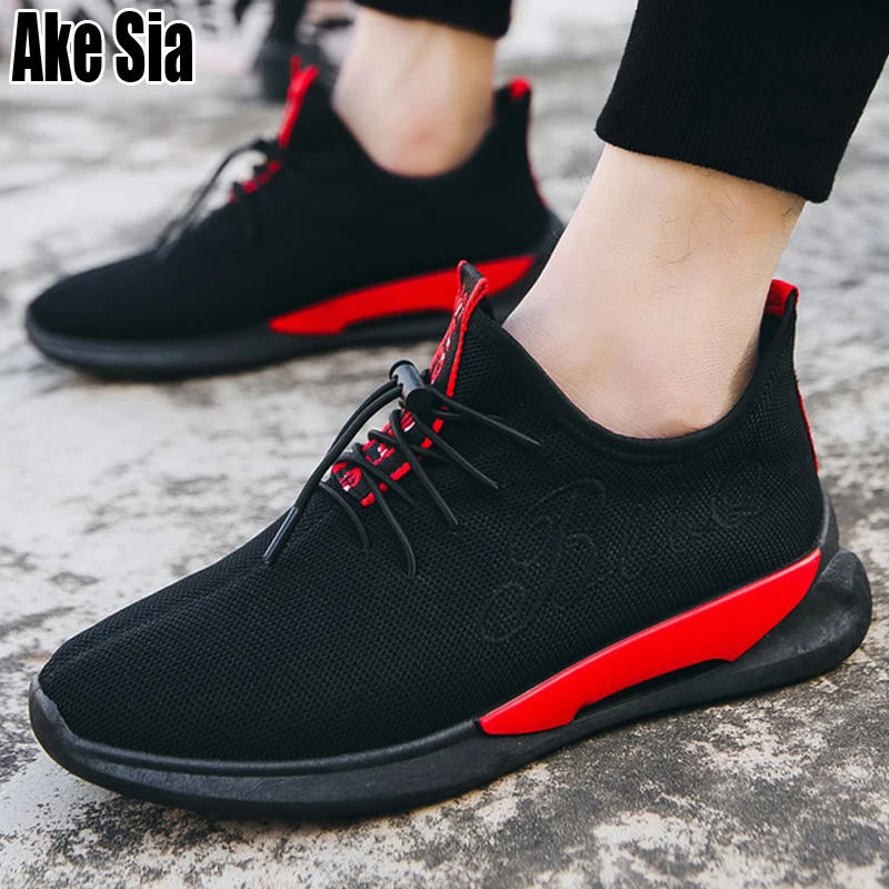 

Ake Sia Trendy Men Hombre Male Fashion Mesh Air Shoelace Espadrille Lace-Up Plimsolls Zapatillas Exercise Flat Casual Shoes A376