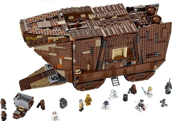 

Large-scale Star War Force Awakens Sandcrawler Model Building Blocks Toys for Children Compatible With 75059 Bricks Gift