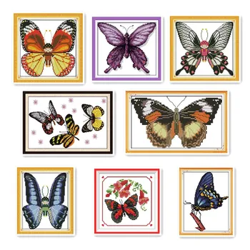 

A variety of beautiful butterfly handmade embroidery figure Small size cross-stitch decoration butterfly animal pattern