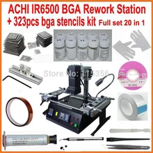 Оригинальная паяльная станция ACHI IR6500 bga + 323 шт. трафареты флюс reball