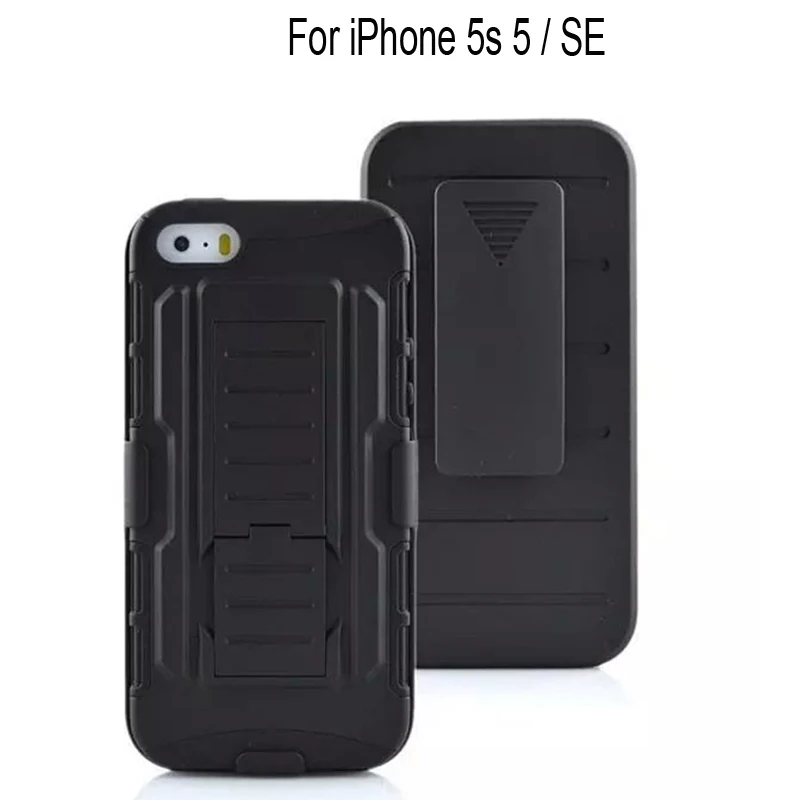 

Rugged 3 in 1 Armor Case for fundas iPhone 5s SE Case for iPhone 5 Cover + Belt Clip