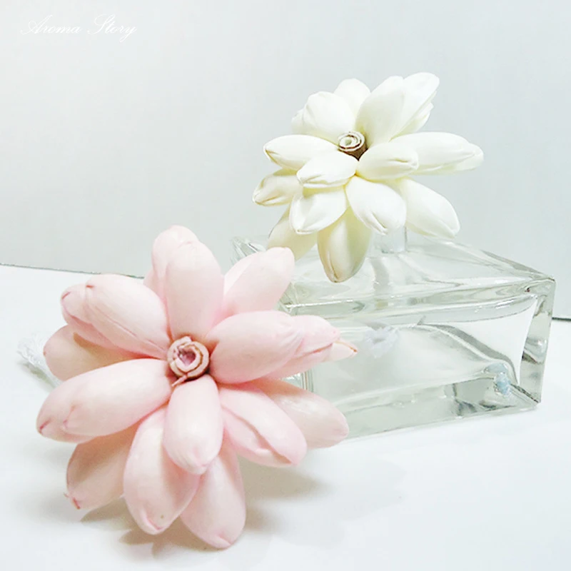 

10pcs/lot Handmade Sola Wood Flowers for Fragrance Diffuser and Home Decor with Rope or Rattan Reed Sticks