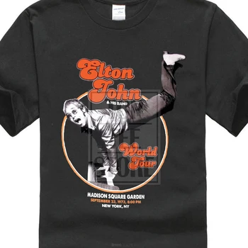 Kaufen Elton John T Hemd Welt Tour Klavier Handstand Logo Offizielle Mens New Black Md Xl