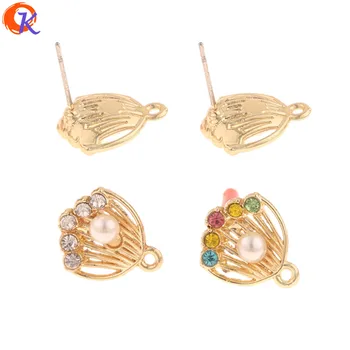 

Cordial Design 50Pcs 13*15MM Jewelry Accessories/Hand Made/Earrings Stud/Imitation Pearl/Shell Shape/DIY Making/Earring Findings