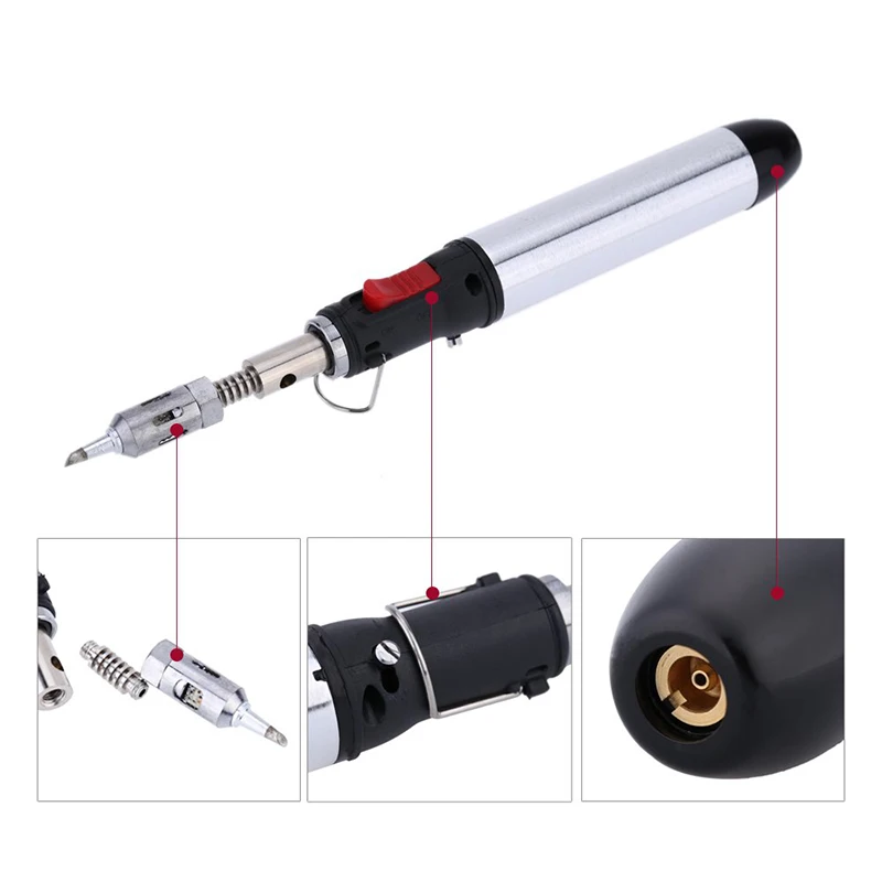

Electronics DIY Tool 12ml Gas Blow Torch Soldering Solder Iron Gun with Tool Tip Cordless Pen Burner