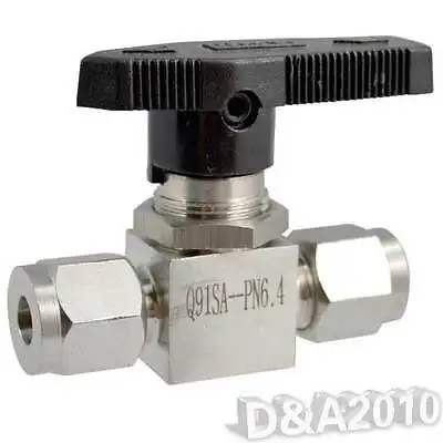 

MEGAIRON OD 18mm Compression Lever Handle Ball Valve Fitting Double Ferrule SS304