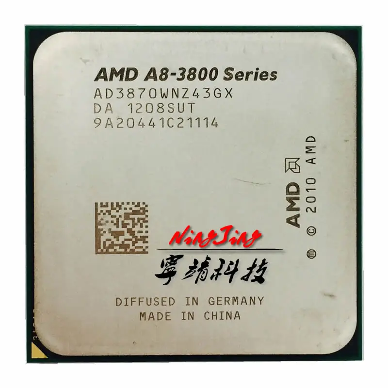 Процессор AMD с четырехъядерным процессором процессор AD3870WNZ43GX и гнездом FM1 A8 3870 3870K