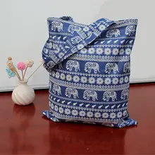 Yile вручную хлопок лен эко многоразовая сумка для покупок с короткими ручками Сумка для переноски Слон 418 Новинка