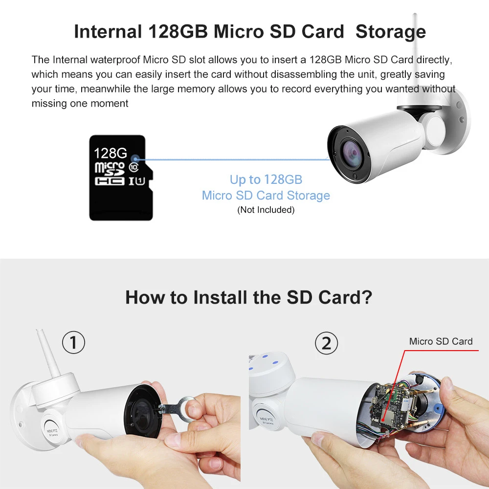 2MP Full HD Bullet WIFI PTZ CCTV Camera Outdoor 4x Zoom Varifocal Pan Tilt Wireless Yoosee Wireless Camera Support ONVIF 15