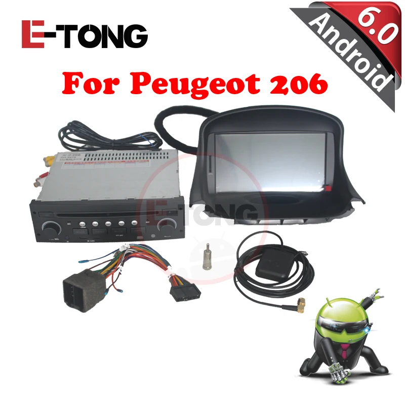 7 &quotHD 1024*600 Android 6.0 Автомобильный DVD GPS для Peugeot навигации Радио Wi Fi стерео 4 ядра|car dvd