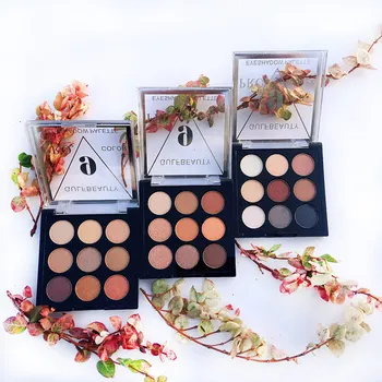 

9 Color Earth Tone Eyeshadow Palette Shimmer Matte Pigment Glitter Artist Shadow Palette Makeup Metallic Eye Shadows Cosmetics