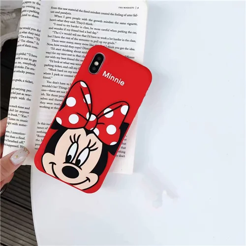 Мягкая силиконовая задняя чехол для iPhone 5 5S SE с 3D рисунком Минни Ститч Единорог 5C 6 6s X XR Xs Max 7 8 Plus чехол для телефона Fundas Capa - Цвет: Minnie