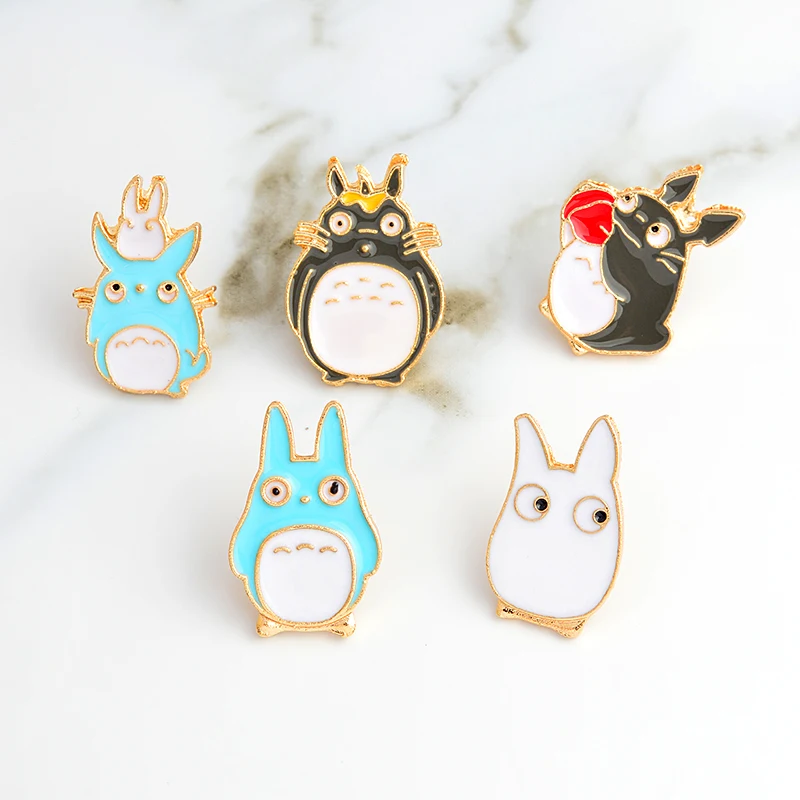 

My Neighbor Totoro Pins Cartoon Hard enamel lapel pins Badges Brooches Totoro Jewelry Cute Kawaii Jewelry Gift for girls