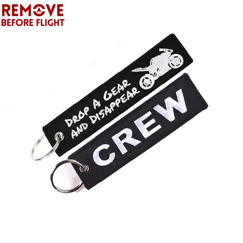 

2 PCS Jewelry Chain Keychain llaveros Luggage Tag Embroidery Key Ring Chain for OEM Motorcycle Keychains Aviator Aviation Gifts