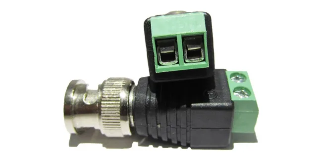 ESCAM 2 unids/lote Mini conector BNC coaxial UTP balun de vídeo conector BNC adaptador DC para cámara de vigilancia CCTV ESCAM 2 unids/lote Mini conector BNC coaxial UTP balun de vídeo conector BNC adaptador DC para cámara de vigilancia CCTV