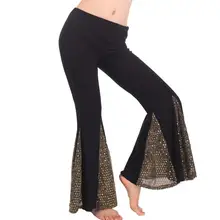Женские брюки для танца живота, Кристальные хлопковые брюки «рыбий хвост», Профессиональная Одежда для танцев