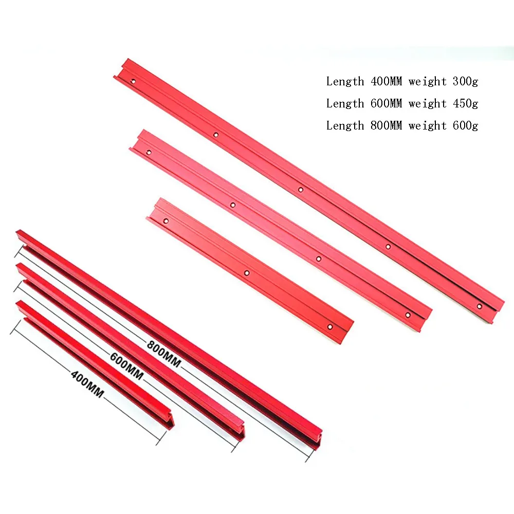 400/600/800MM Universal Aluminium T-track 45mm Chute Pusher Electric Circular Saw Flip Table Woodworking DIY accessories