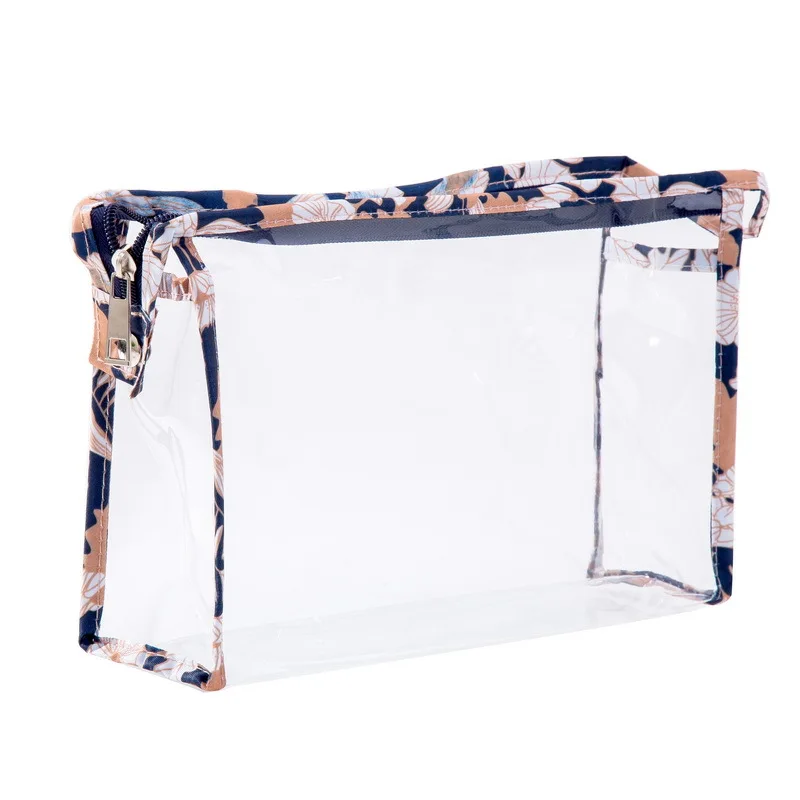 Transparent PVC Flamingo Cosmetic Bag Women Clutch Beauty Makeup Bag Travel Waterproof Toiletry Zipper Mak Up Wash Kit